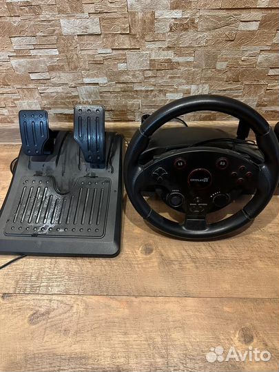 Игровой руль с педалями для ps4/ps5 xbox s/x,pk