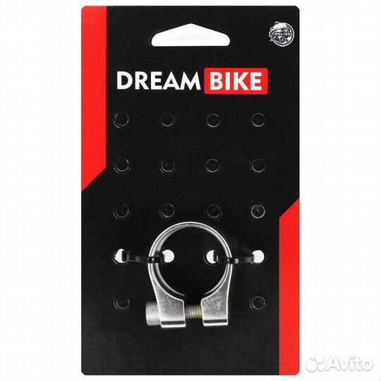 Хомут подседельный Dream Bike 28,6, цвет серебрист