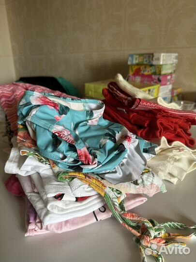 Большой пакет одежды для девочки 110-116-122