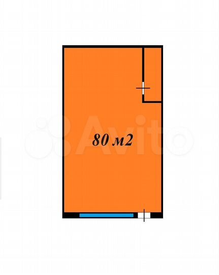 Торговая площадь с сетевым арендатором, 80 м²