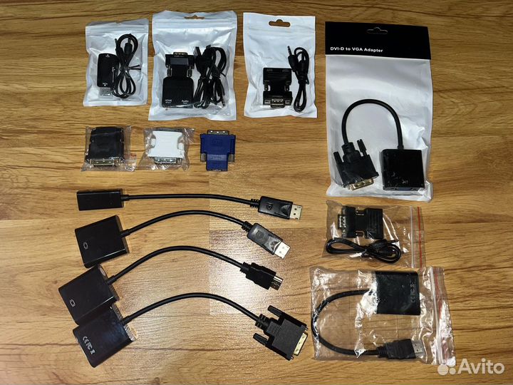 Адаптеры VGA hdmi DVI displayport для видеокарт