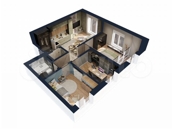 4-к. квартира, 62,6 м², 6/25 эт.