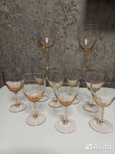 Бокалы карамельное стекло СССР