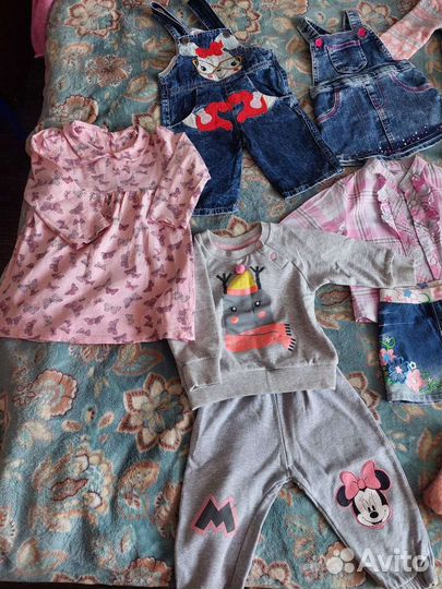 Вещи пакетом на девочку 74-86
