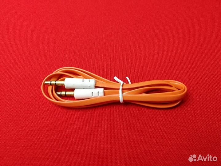 Аудио кабель Jack 3.5 - Jack 3.5, 1м (плоский кабе