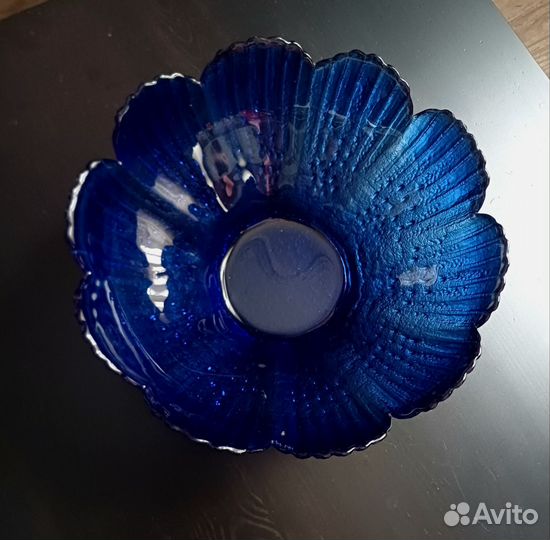 Ваза синяя для фруктов