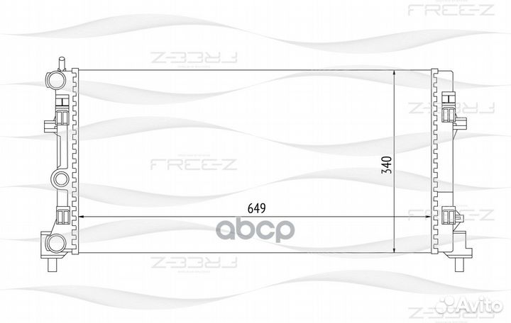 Радиатор системы охлаждения audi A1 10/VW Polo