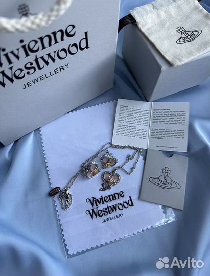 Серьги Vivienne Westwood ассиметричное сердце