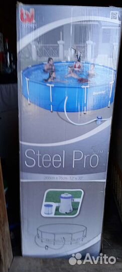 Каркасный бассейн буSteel Pro36676 круглый