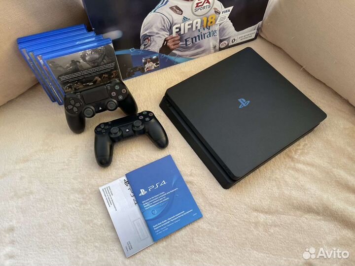 Sony PS4 Slim 1TB/500gb Как Новая /400 игр На Год