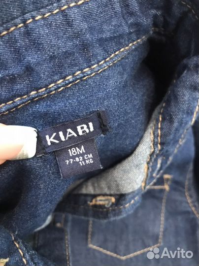 Джинсовая рубашка Kiabi 80р