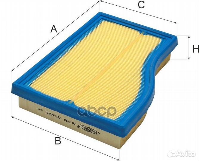 Фильтр воздушный MB CLA (C118) CLA 200 (118.387)