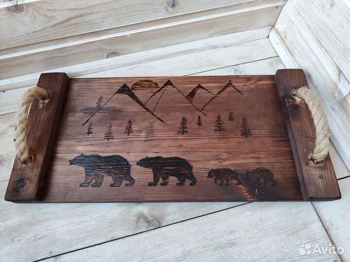 Поднос деревянный