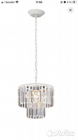 Люстра новая. Металл чёрный (цепь, отделка)