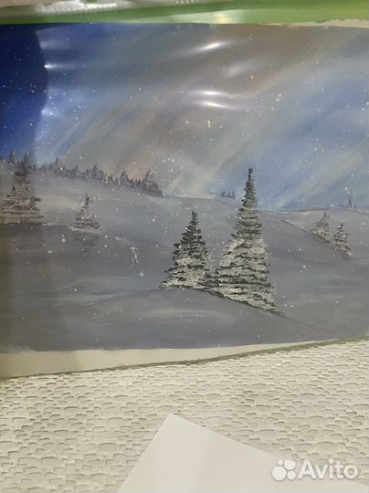 Картина гуашью