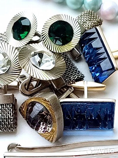 Запонки горный хрусталь СССР