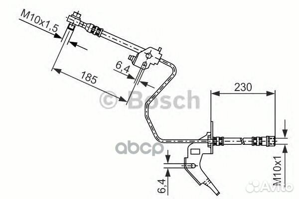 Шланг тормозной зад прав 1987476200 Bosch