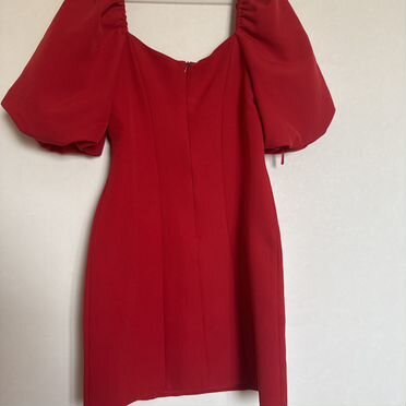 Красное женское мини платье 46