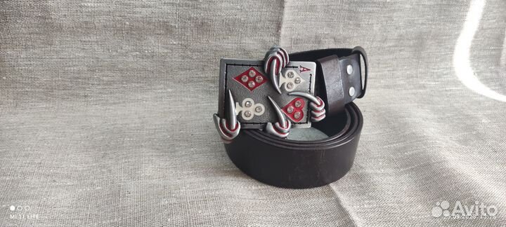 Мужской кожаный ремень ручной работы