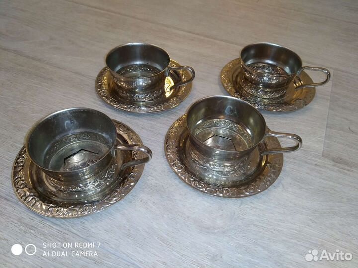 Подстаканник с блюдцем