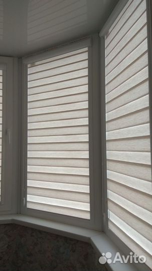 Рулонные шторы зебра стандарт белый