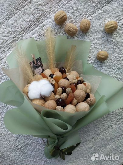 Букеты из орехов и сухофруктов / съедобные букеты