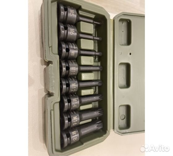 Набор бит -головок ударных 1/2 Spline