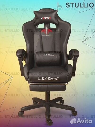 Компьютерное игровое кресло геймерское с массажем
