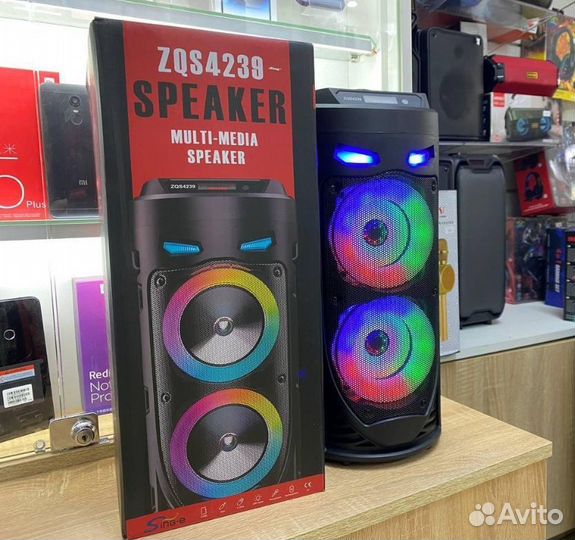 Колонка BT блютуз usb fm радио aux караоке