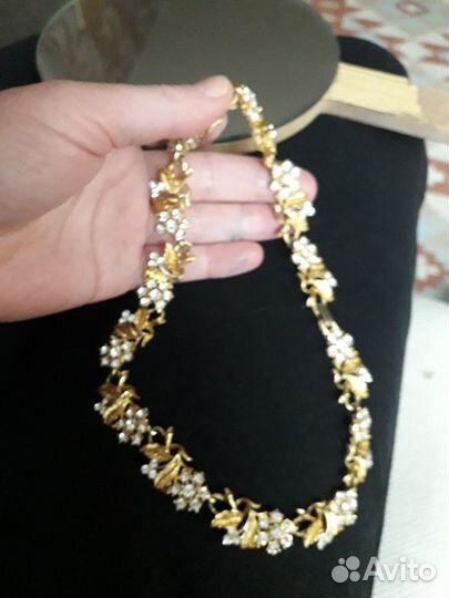 Винтажный комплект колье и браслет