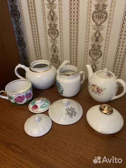 Чайники, сахарницы, сливочник, чашка, крышки СССР