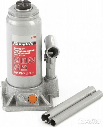 Домкрат Matrix бутылочный, 5 т, 197-382 мм