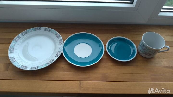 Чайная пара/трио Volkstedt фарфор гдр