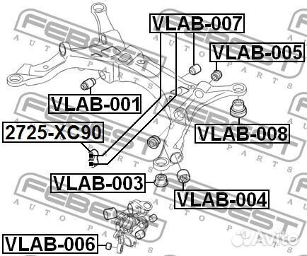 Сайлентблок febest vlab003