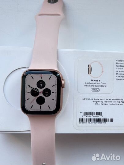 Часы apple watch 6 40 mm