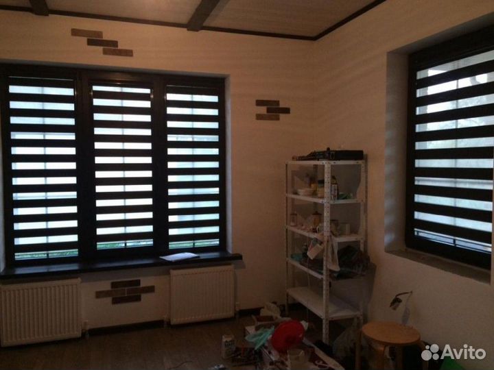 Рулонные шторы день ночь зебра J498