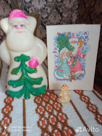 Дед мороз и открытка