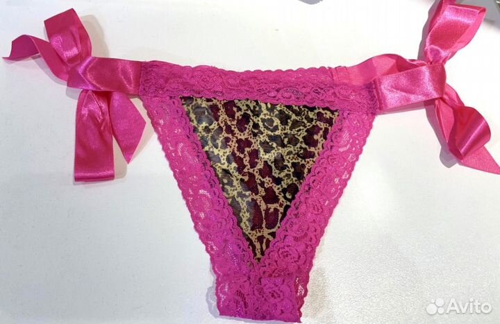 Женские трусики стринги леопардовые