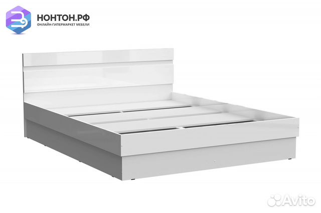 Кровать Челси белый глянец холодный