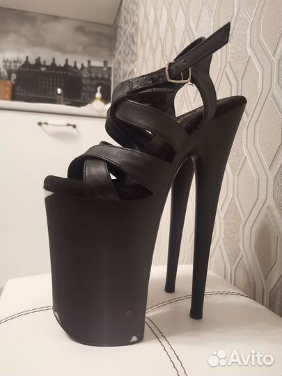 Босоножки стрипы Pleaser четверки