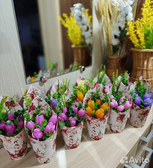 Букет цветов из мыла