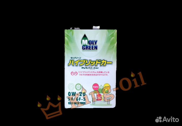 Моторное масло MolyGreen Hybrid-Car 0W20