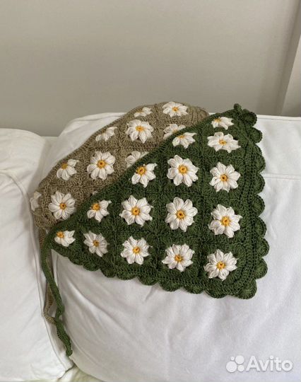 Косынка вязаная, бандана