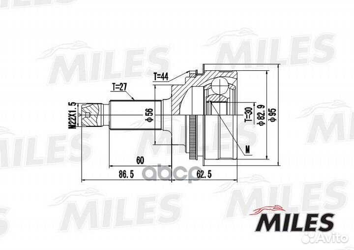 Шрус subaru impreza 2.0 90-01 нар.(ABS) ga20418