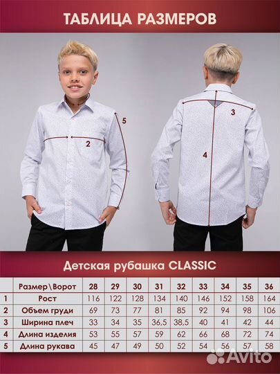 Рубашки школьные для мальчика