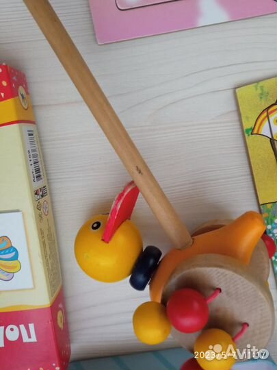 Развивающие деревянные игры+ пазлы 0-3 года