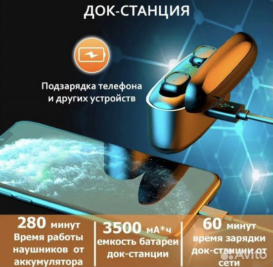 Бесповодные наушники F9(5поколение.)