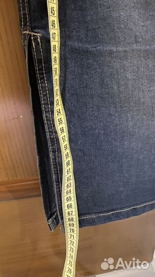 Джинсовая юбка длинная с разрезами