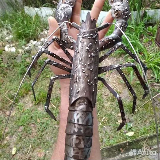 Рак из металла, сувенир, панно