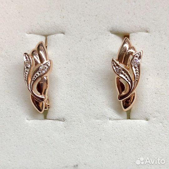 Золотые серьги 585 пробы